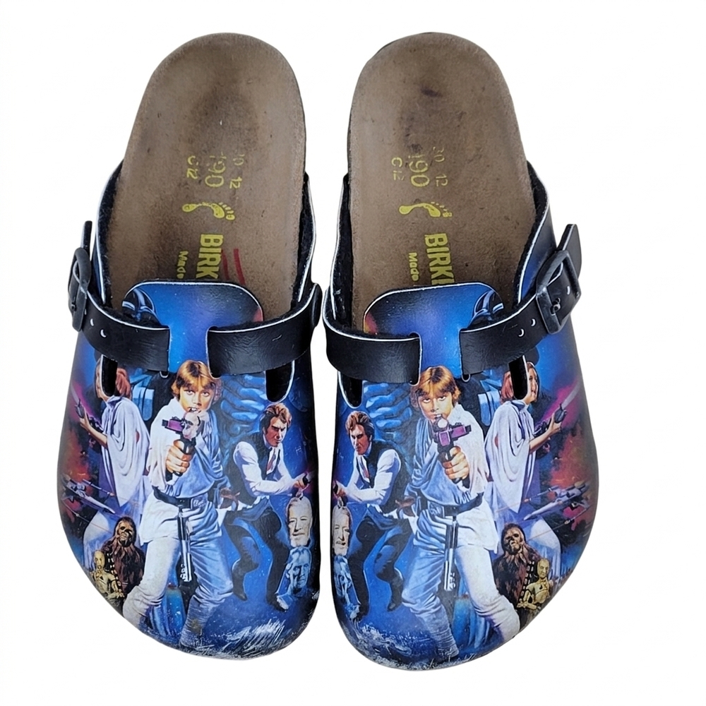 Birkenstock Star Wars Heroes Birko Flor Boston Clogs Kids 12 Movie Graphic Retro